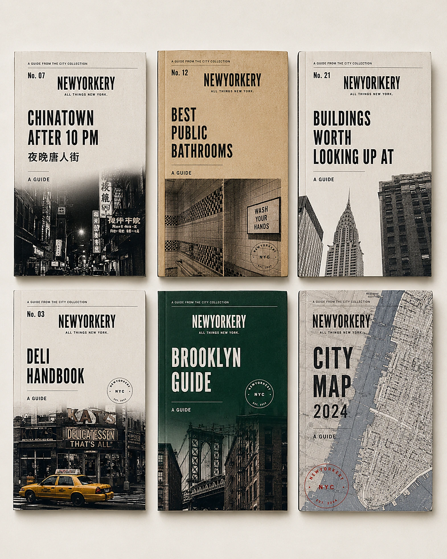 NEWYORKERY printed guides and folded city maps