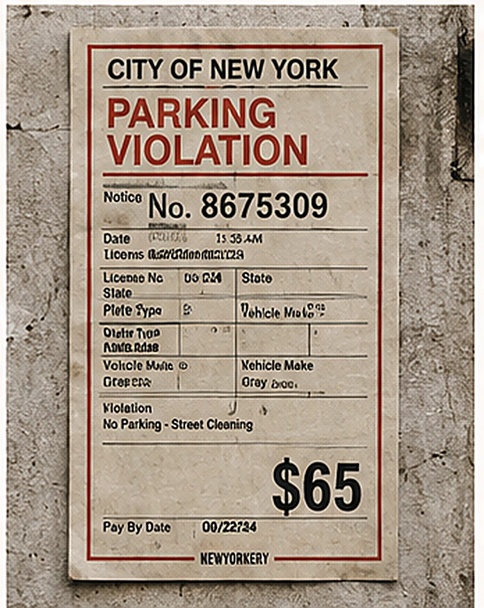 NEWYORKERY street language: Parking violation