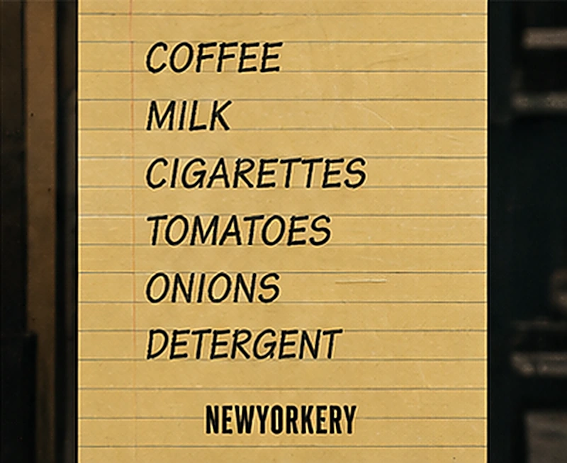 NEWYORKERY street language: Bodega list · legal pad